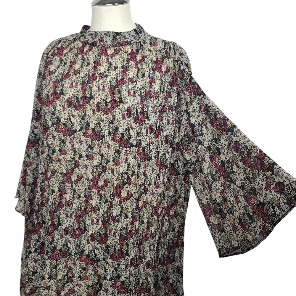 Zara Basic Collection Mock Neck Cropped Sleeves L… - image 2